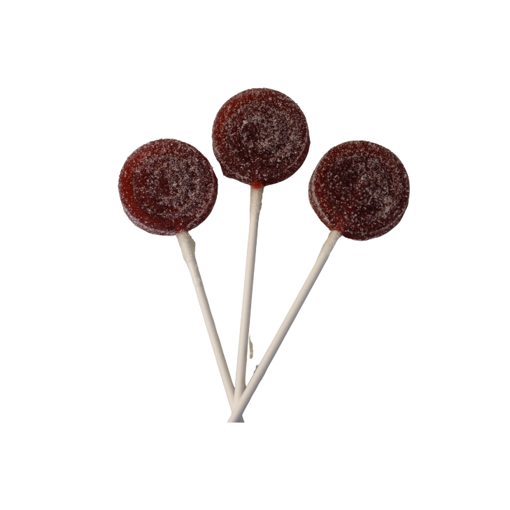 Sour Strawberry Lollipops